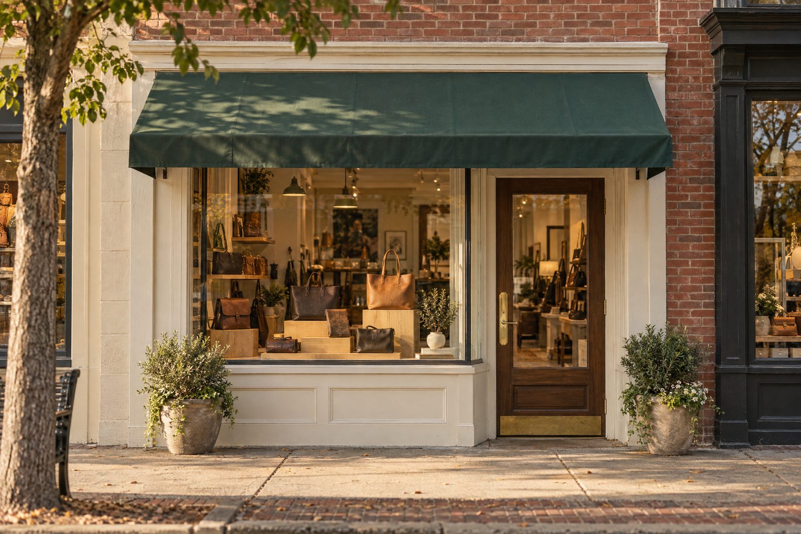Tin Bucket Mercantile shop front at 222 Main Street, Dallas, Georgia