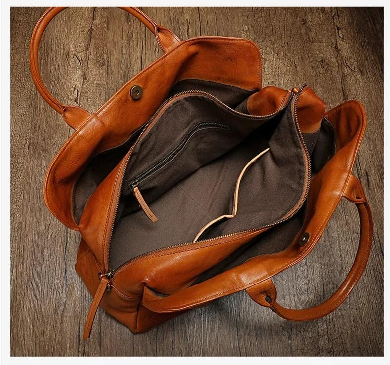 Elegant Cowhide Leather Handbag – Large Capacity detail photo 4
