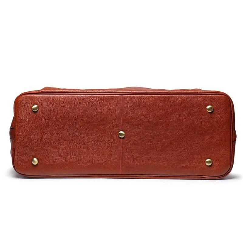 Full Grain Leather Duffel Bag for Men detail photo 3