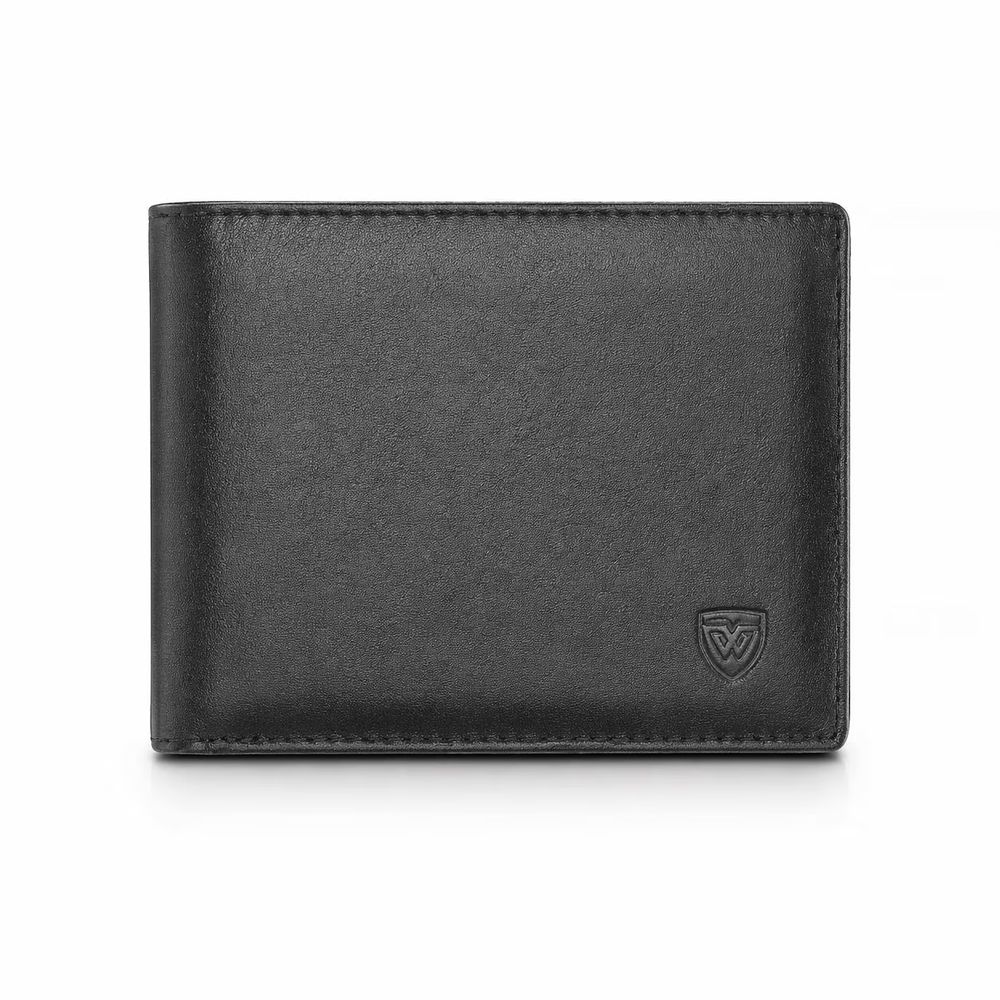 Genuine Leather Bifold Wallet – Classic Black - Wallet from Tin Bucket Mercantile