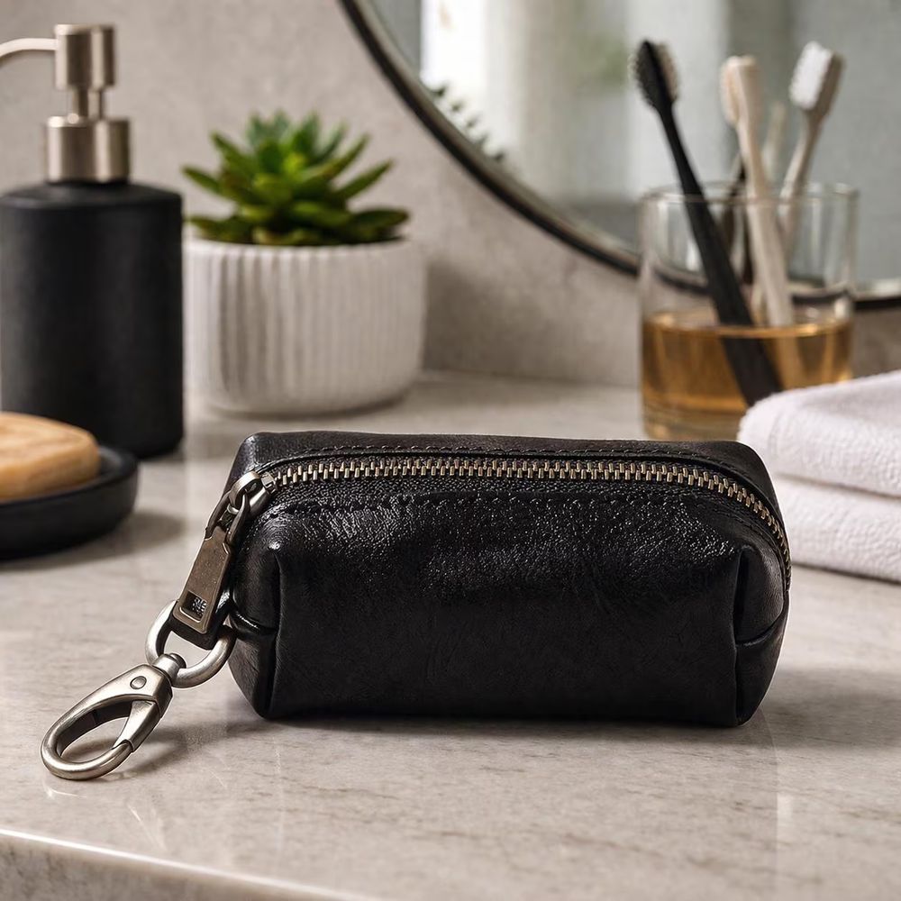 Genuine Leather Car Key Case – Vintage detail photo 3