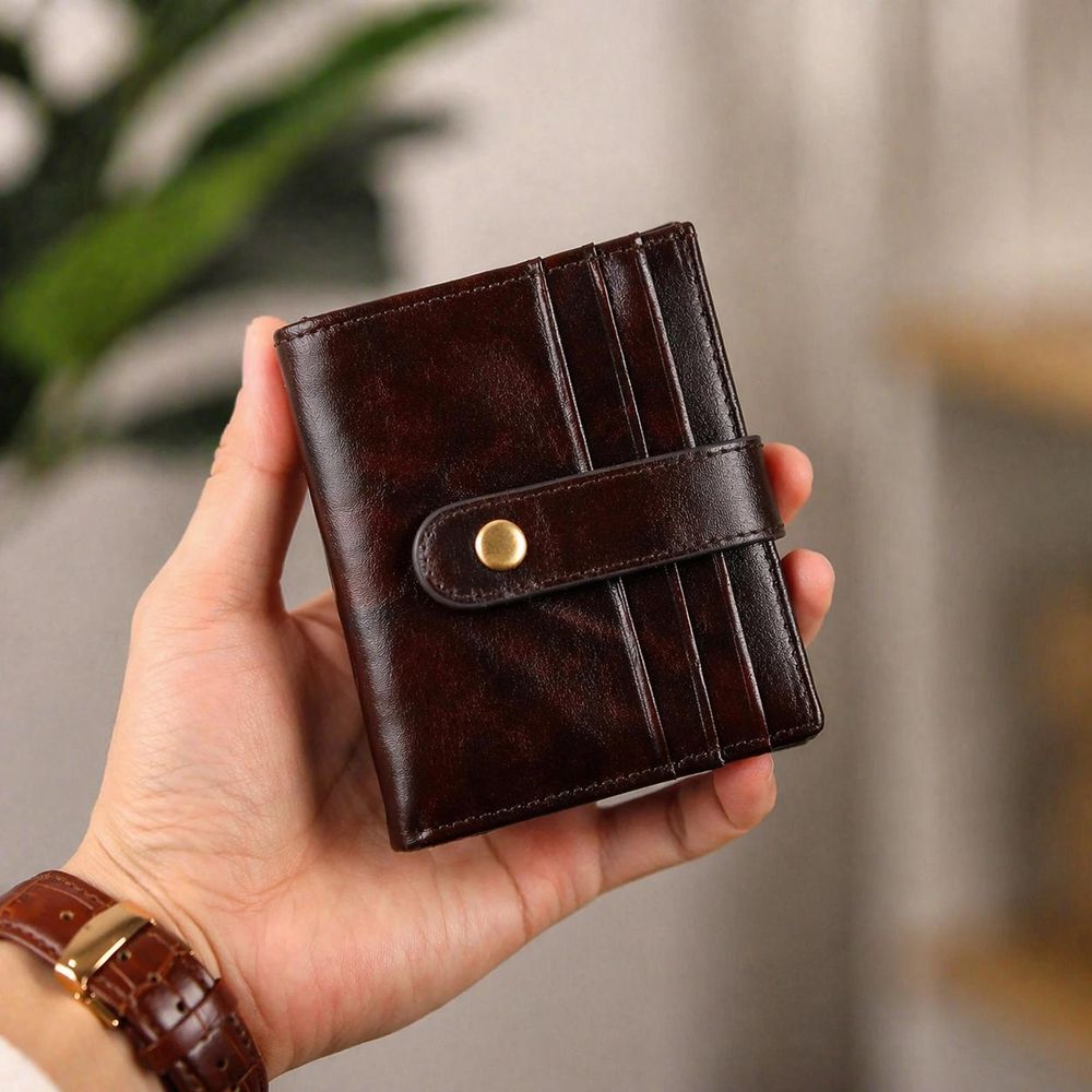 Genuine Leather Fashionable Universal Card Bag detail photo 3