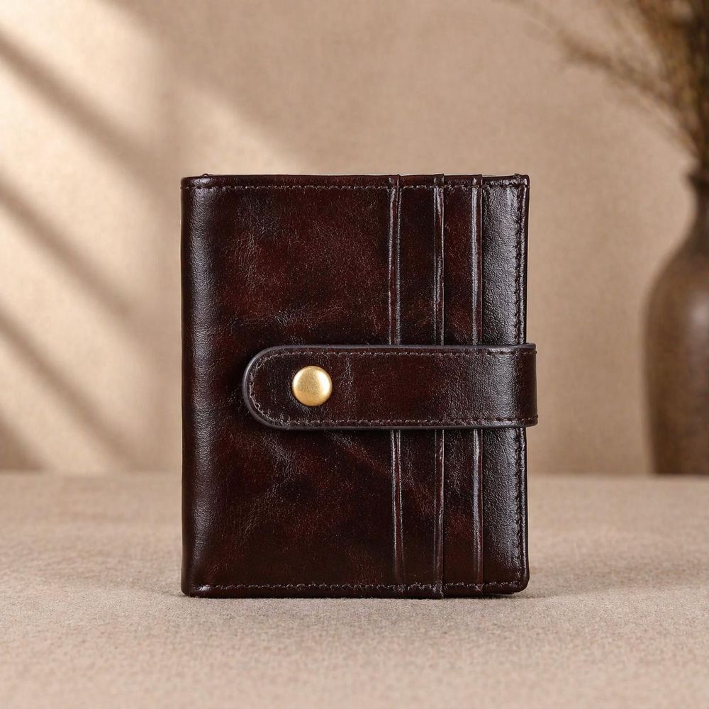 Genuine Leather Fashionable Universal Card Bag detail photo 4