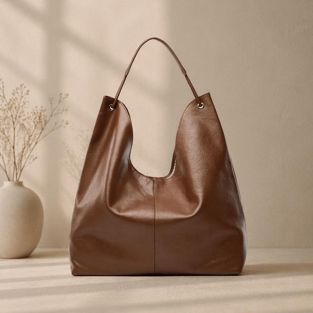 Genuine Leather Hobo Shoulder Bag – Large - Tote Bag from Tin Bucket Mercantile