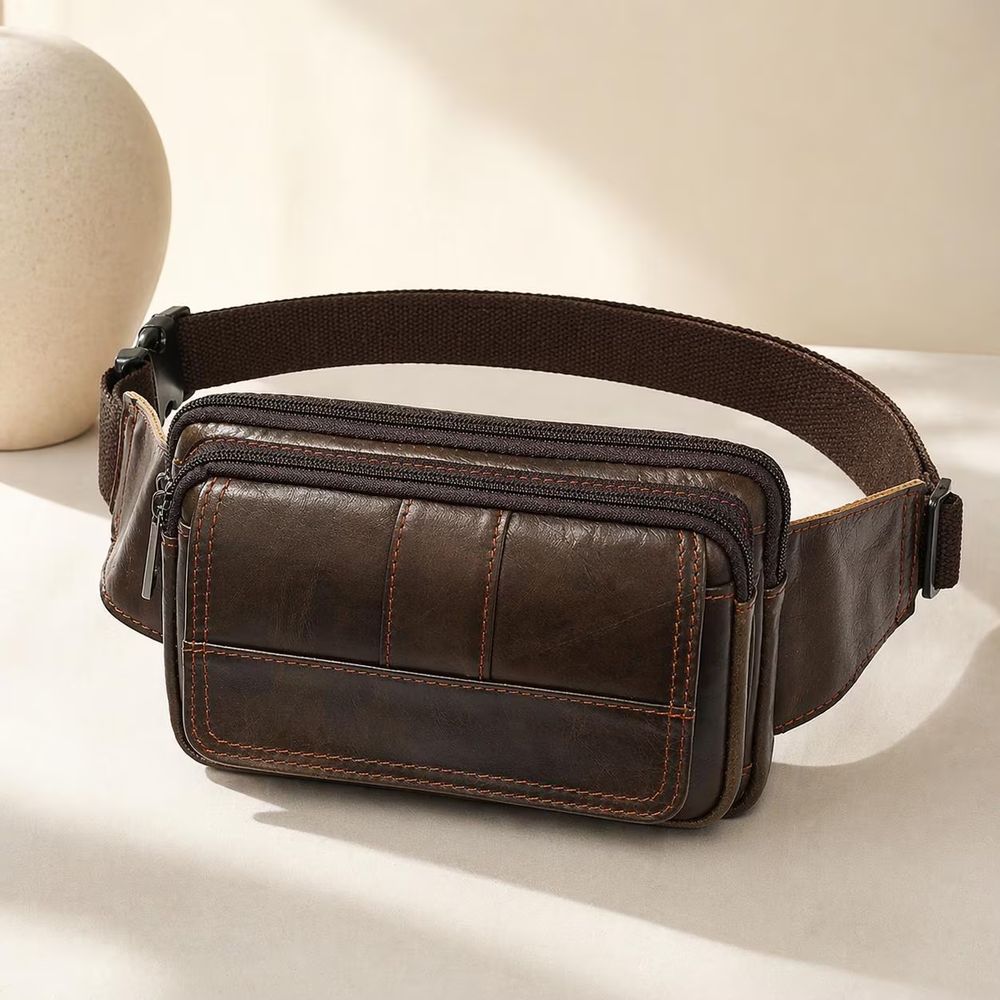 Genuine Leather Men's Waist Bag - Waist Bag from Tin Bucket Mercantile