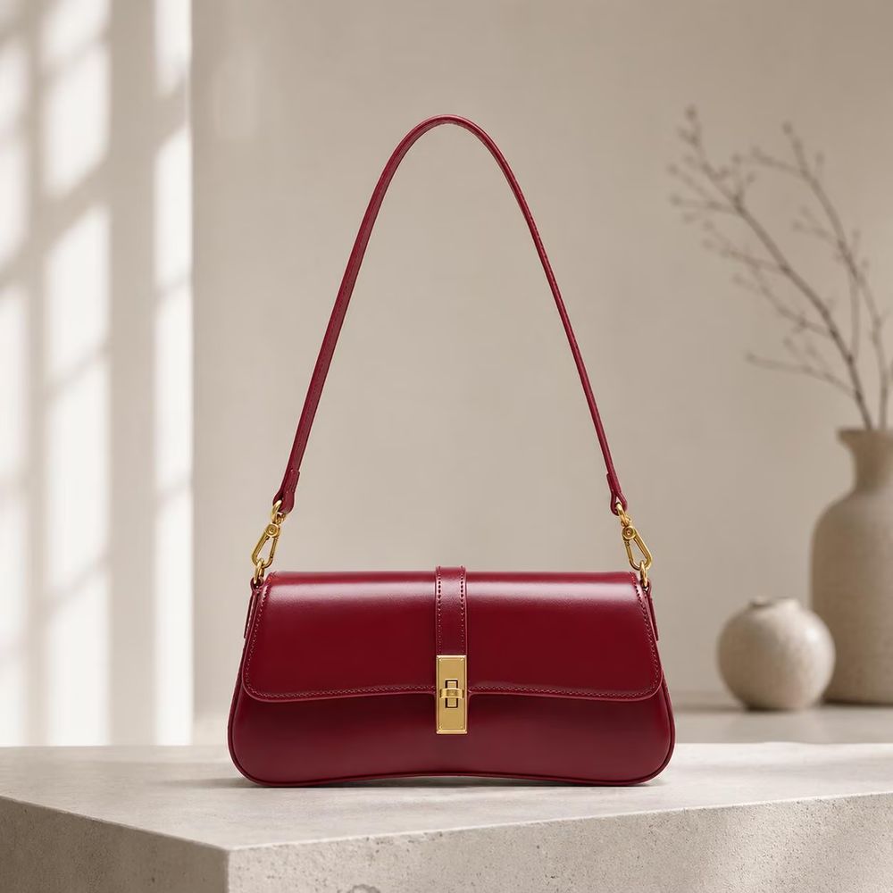 Genuine Leather Shoulder Bag, Elegant Everyday detail photo 3