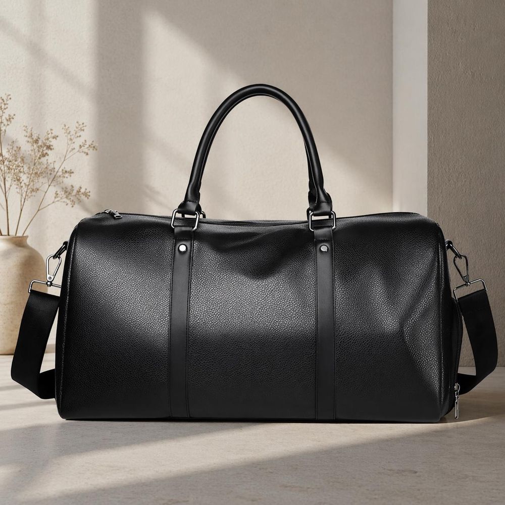 Large Capacity Leather Travel Bag – Men's detail photo 2
