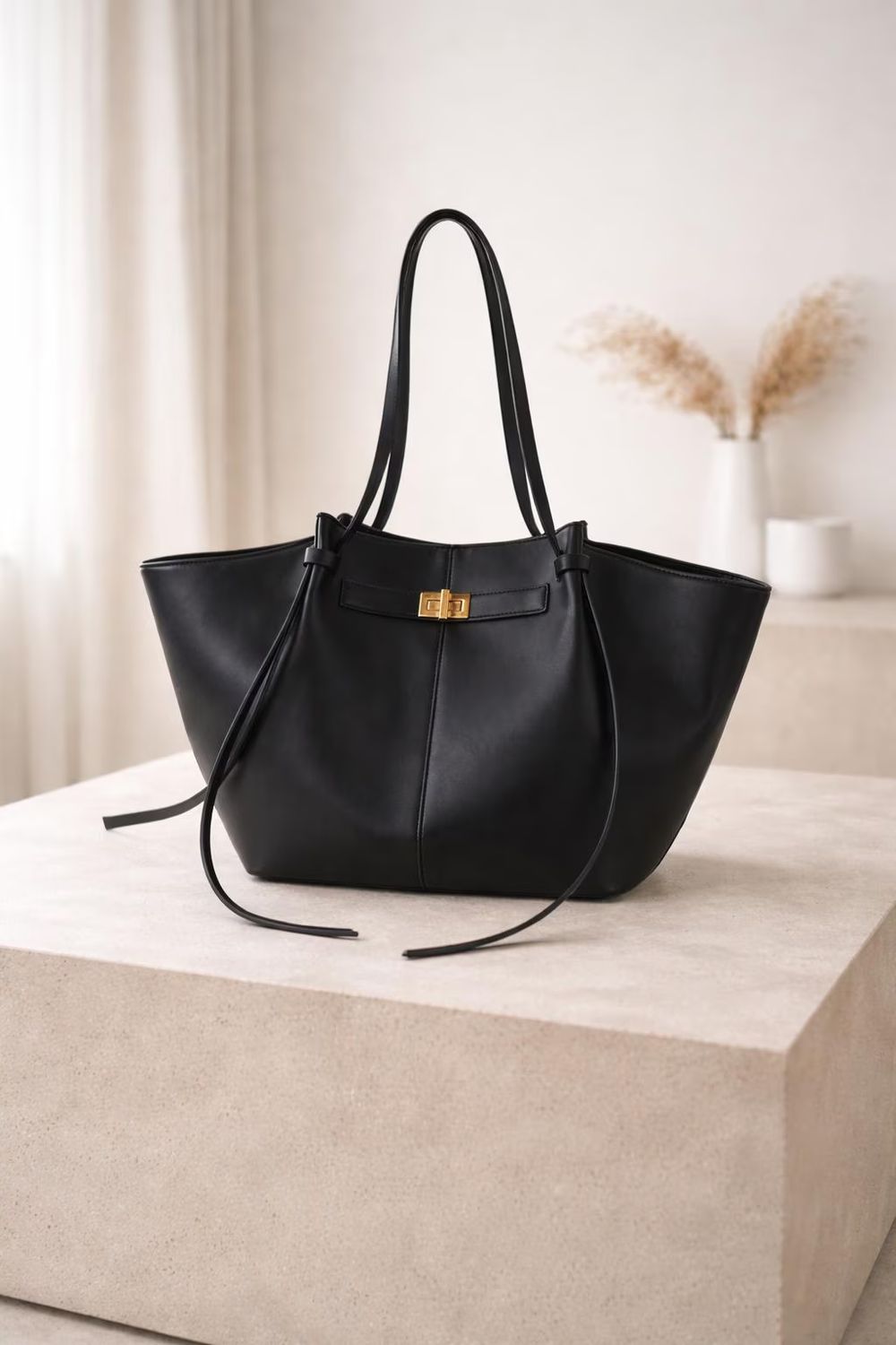 Large Capacity Trapeze Shoulder Bag – PU - Tote Bag from Tin Bucket Mercantile