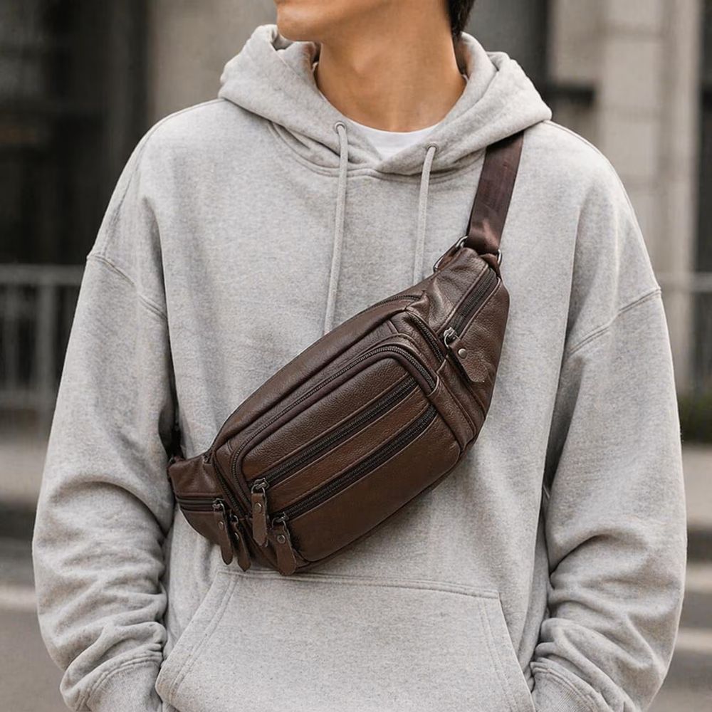Men's Genuine Leather Fanny Pack - Waist Bag from Tin Bucket Mercantile