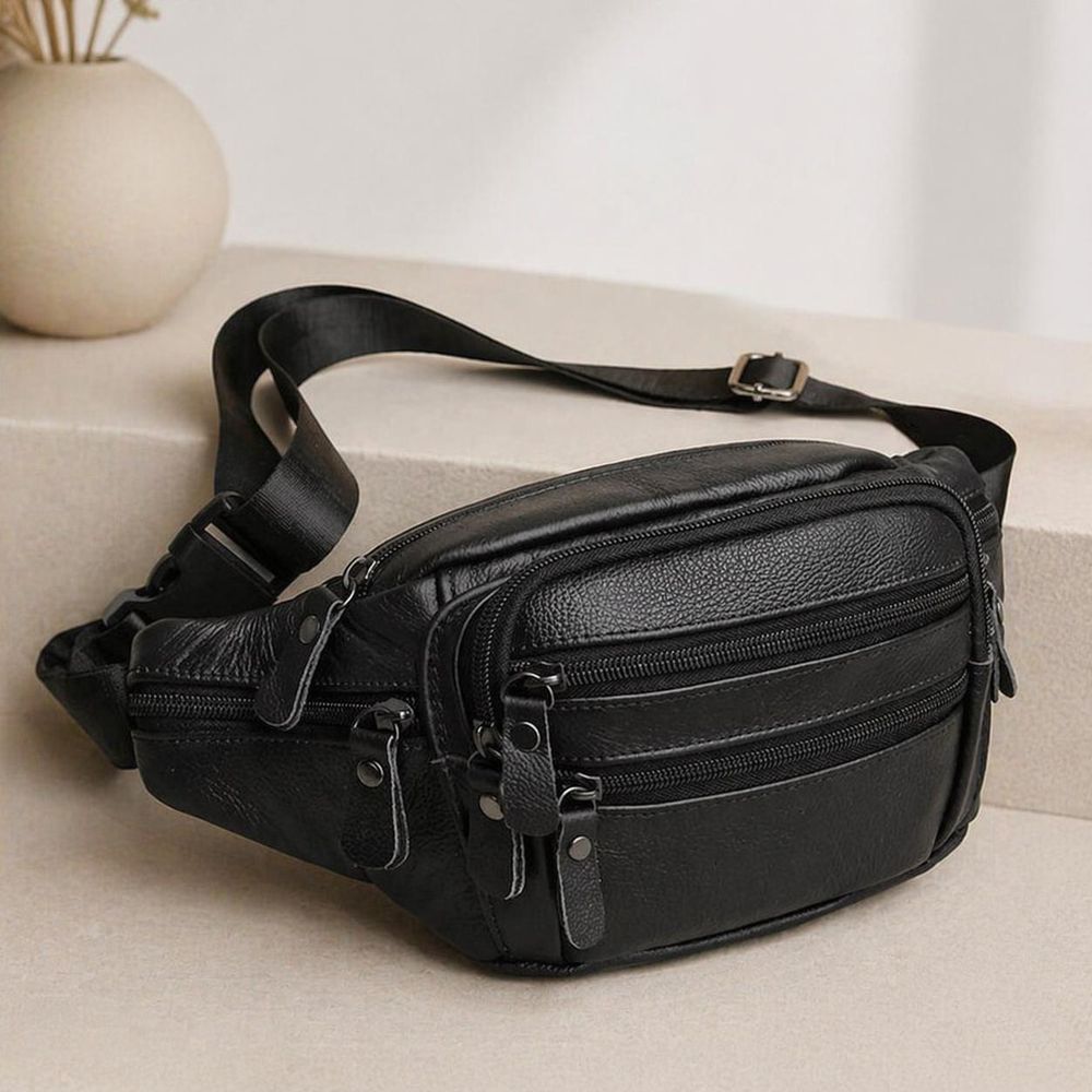 Men's Genuine Leather Fanny Pack detail photo 2