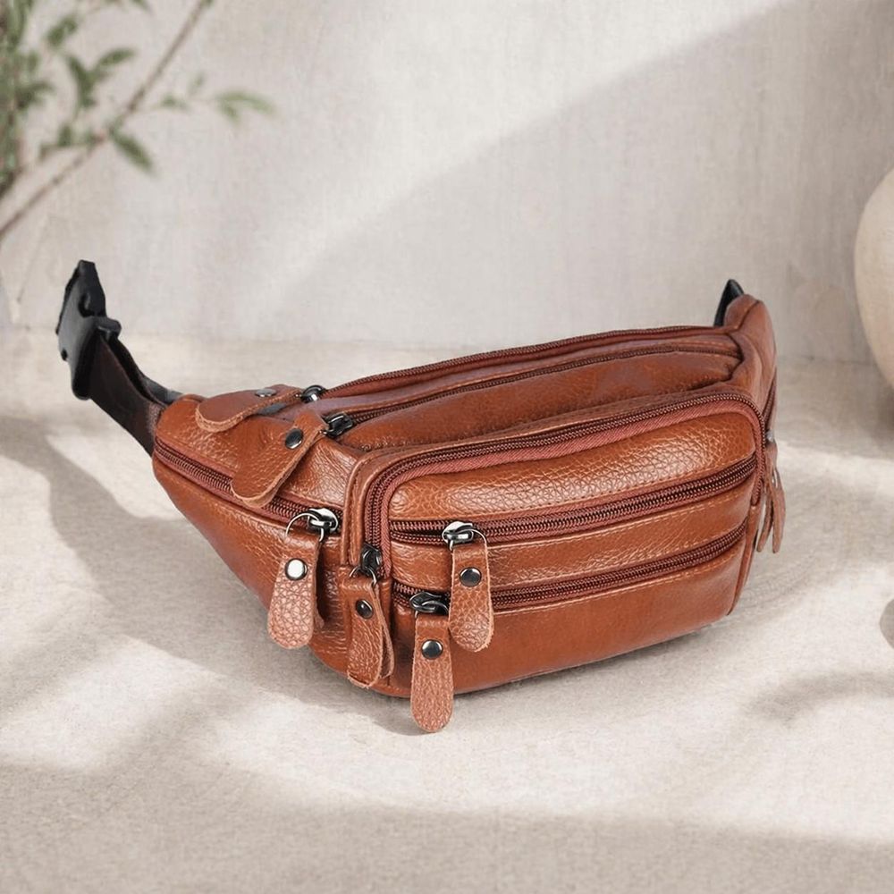 Men's PU Leather Waist Bag - Waist Bag from Tin Bucket Mercantile