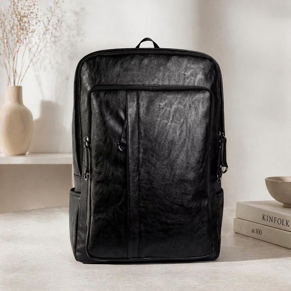 Men’s Genuine Leather Backpack detail photo 2