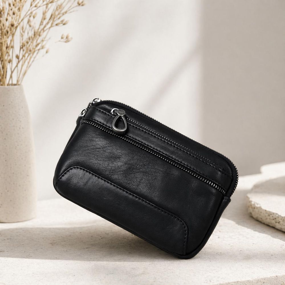 Men’s Genuine Leather Belt Bag detail photo 2