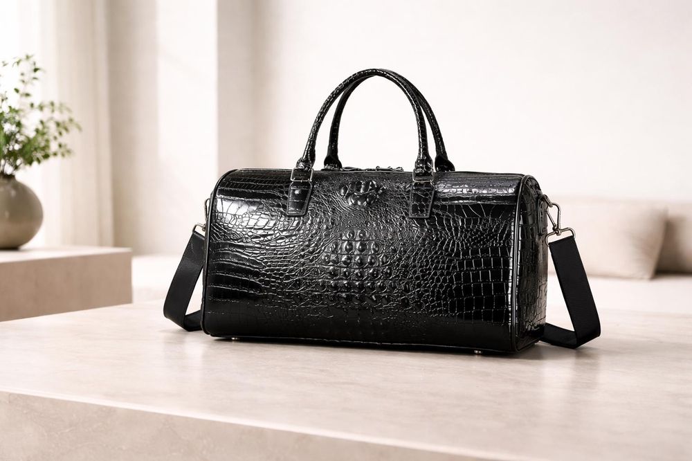 Men’s Luxury Alligator Leather Travel Bag – detail photo 4