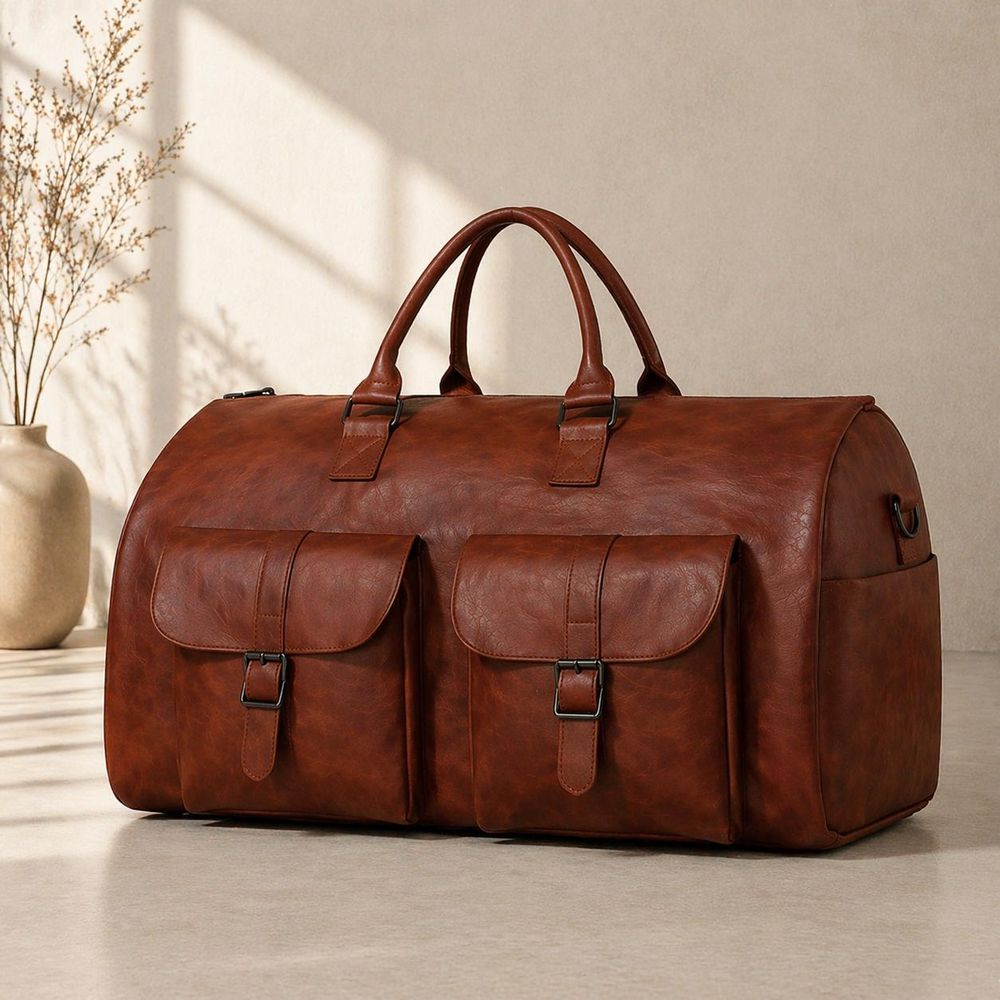 PU Leather Business Travel Bag – Waterproof - Travel Bag from Tin Bucket Mercantile