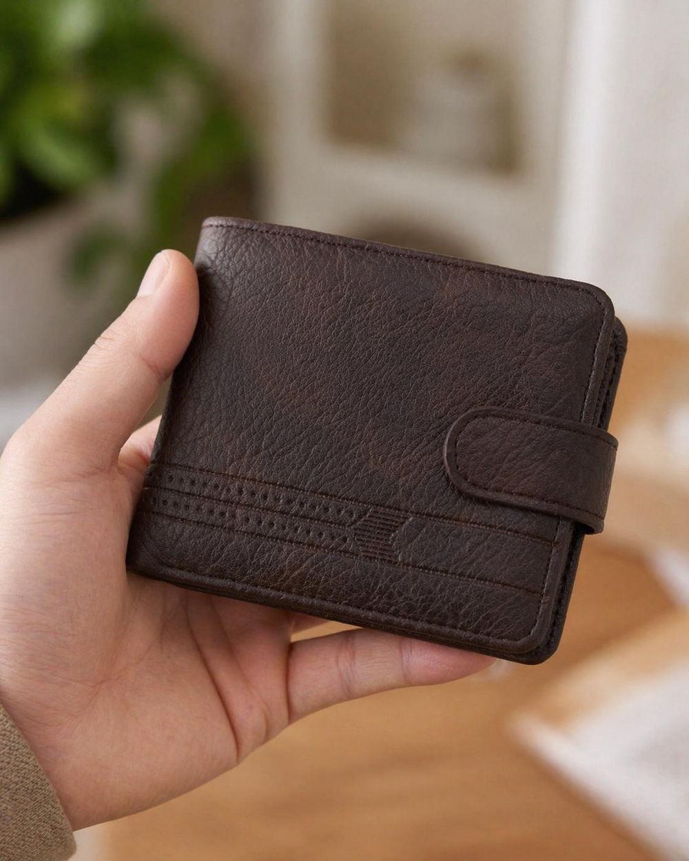 PU Leather Men's Wallet – Slim Design detail photo 3