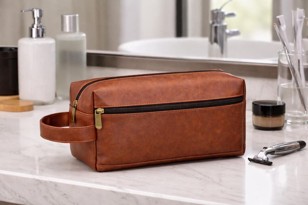 PU Leather Travel Bag for Men - Cosmetic Bag from Tin Bucket Mercantile