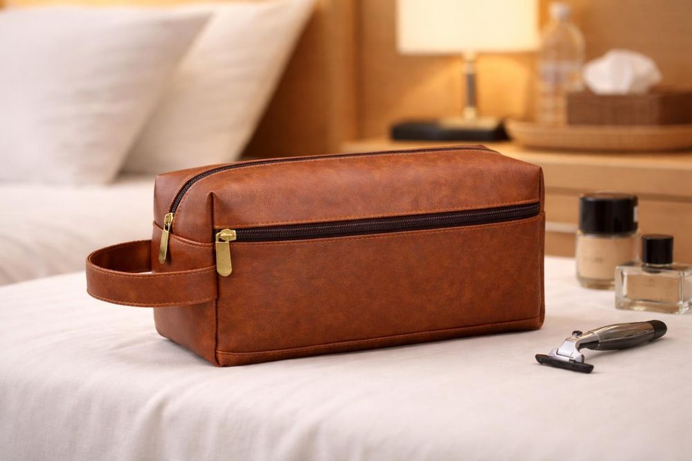 PU Leather Travel Bag for Men detail photo 4