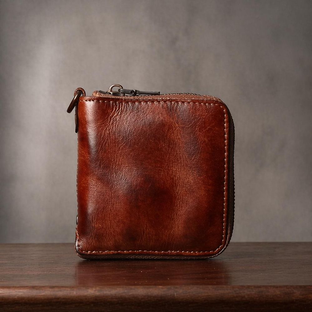 Retro Genuine Leather Men Wallet - Wallet from Tin Bucket Mercantile