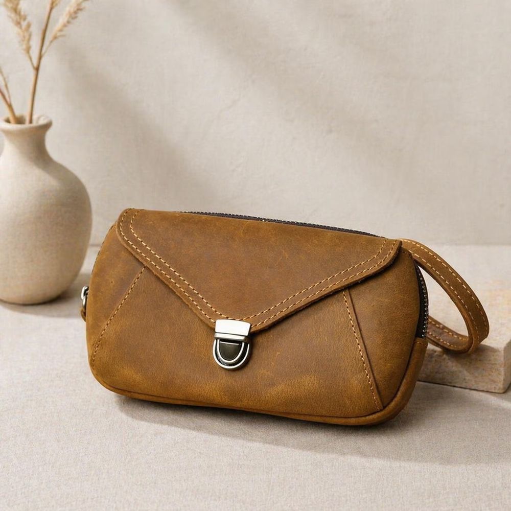 Retro Leather Phone Bag - Waist Bag from Tin Bucket Mercantile