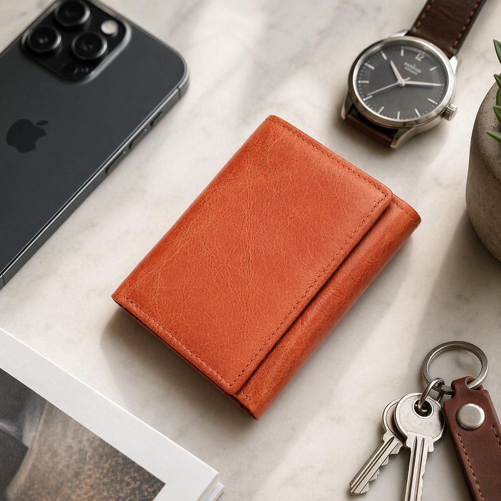 RFID Blocking Men's Wallet – Genuine Leather detail photo 4