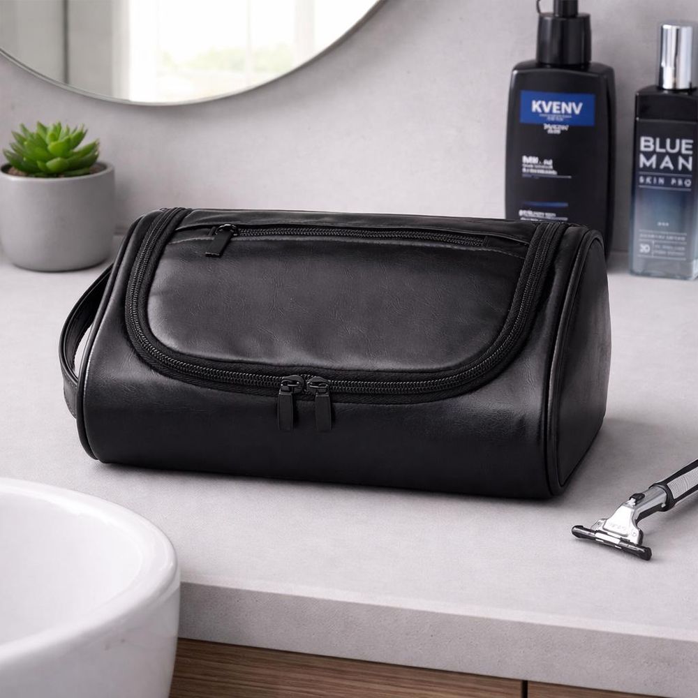 Travel Toiletry Bag – PU Leather Cosmetic detail photo 2