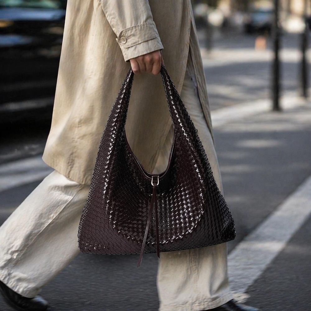 Trendy Women's Woven Shoulder Bag – Large detail photo 2