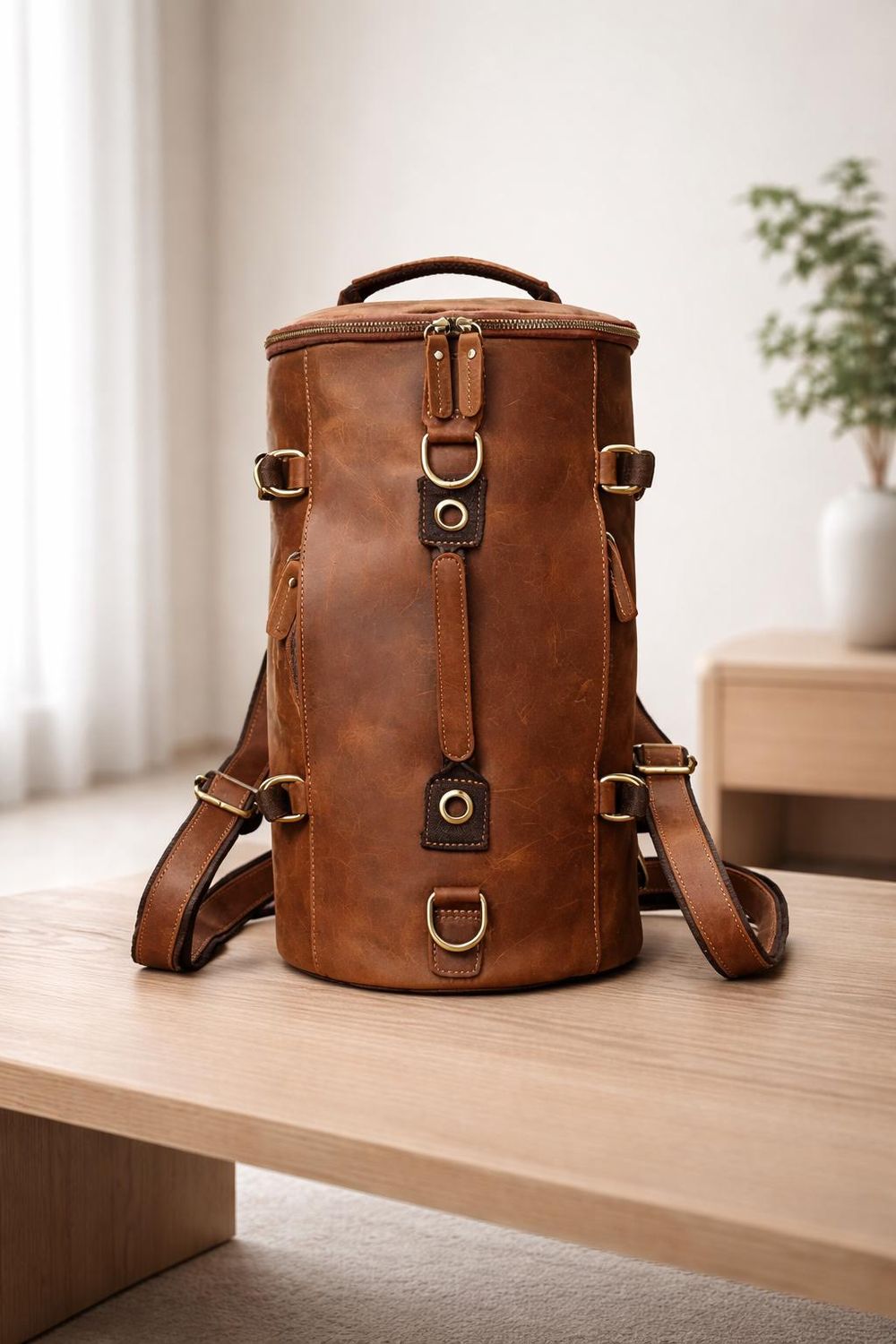 Unique Design Leather Backpack for Men - Backpack from Tin Bucket Mercantile