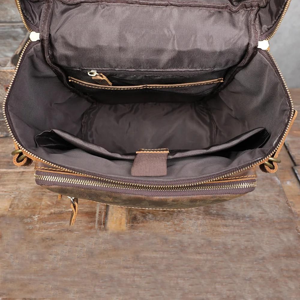 Vintage Leather Backpack Men – Crazy Horse detail photo 4