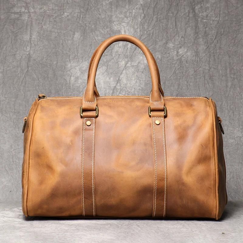 Vintage Men's Cowhide Leather Business Bag – detail photo 3