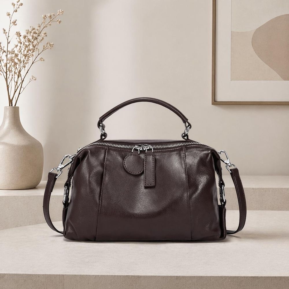 Women's Genuine Cowhide Leather Shoulder Bag detail photo 2