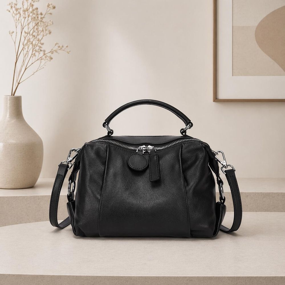 Women's Genuine Cowhide Leather Shoulder Bag detail photo 3