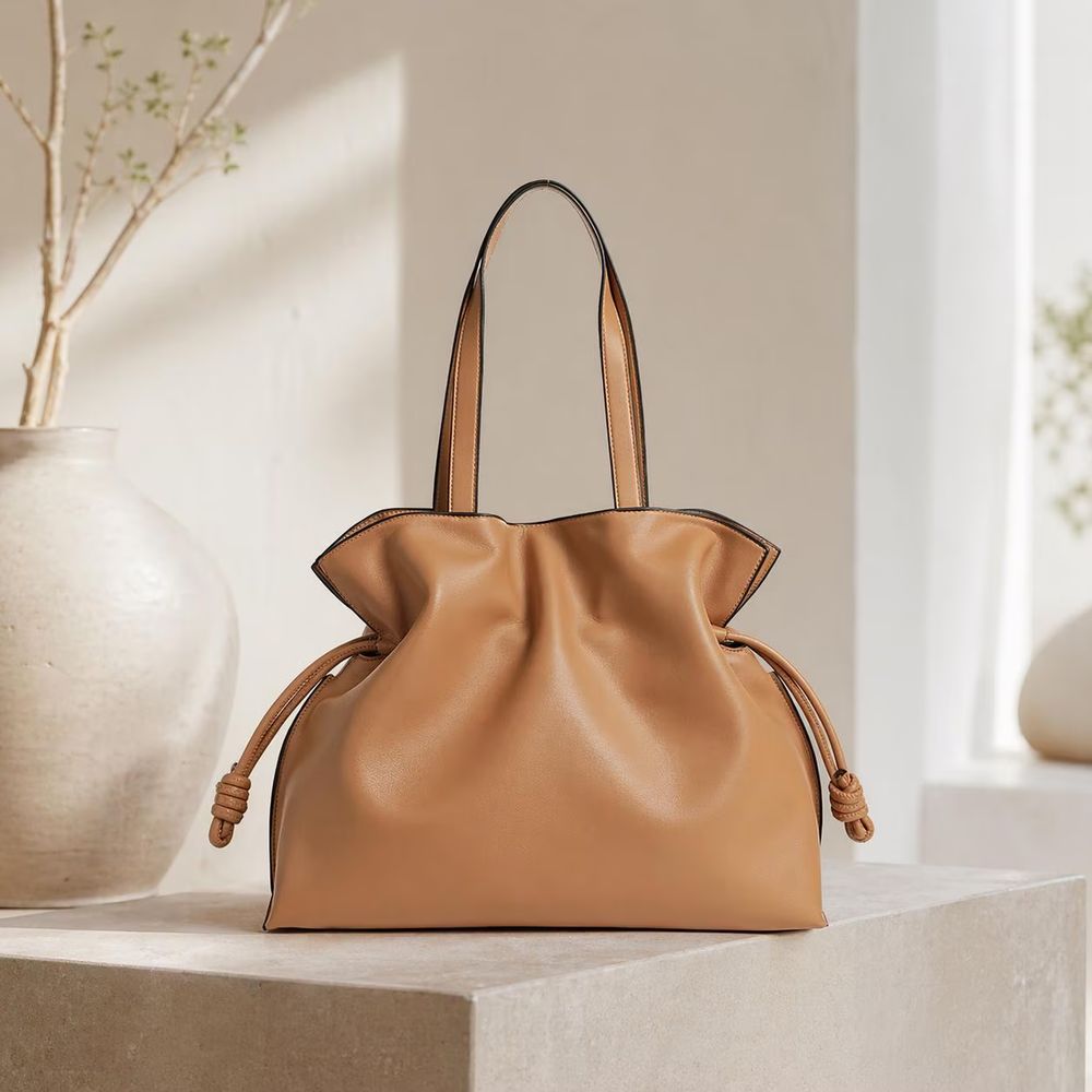 Women’s Drawstring Pleated Bucket Bag - Shoulder Bag from Tin Bucket Mercantile