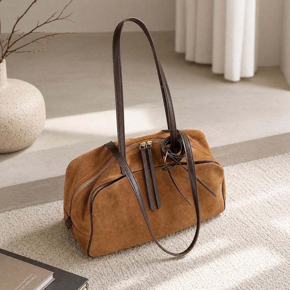 Women’s Genuine Cow Leather Tote Bag detail photo 3