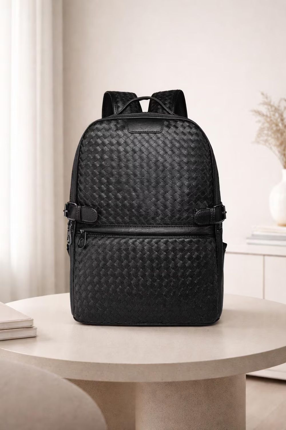 Woven Leather Backpack for Men & Women - Backpack from Tin Bucket Mercantile