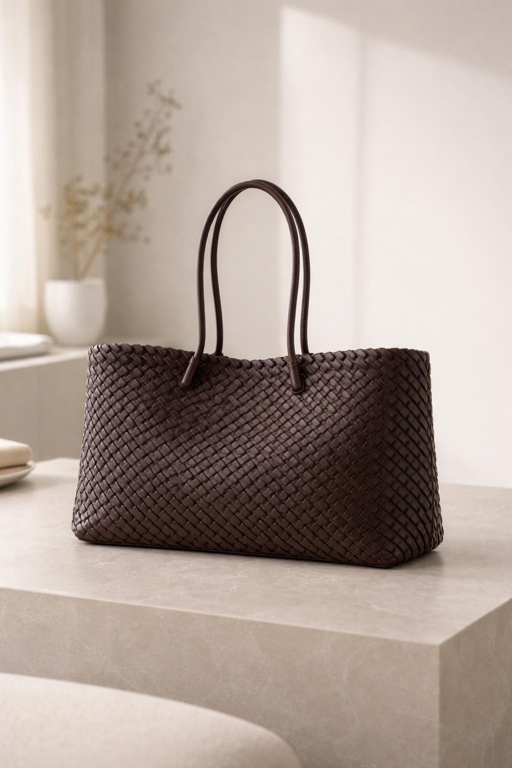 Woven Tote Bag – Large Capacity Shoulder - Tote Bag from Tin Bucket Mercantile